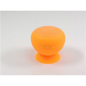 （まとめ）eiYAAA Bluetooth防滴バスタイムスピーカー オレンジ k-216-7【×2セット】 - 拡大画像