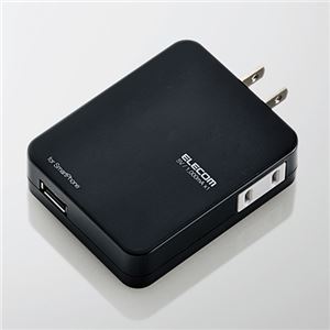 （まとめ）エレコム USB充電ポート付きタップ T-US01-11100BK【×3セット】 - 拡大画像