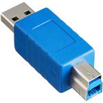 （まとめ）変換名人 変換プラグ USB3.0 A（オス）-B（オス） USB3AA-BA【×10セット】