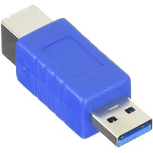 （まとめ）変換名人 変換プラグ USB3.0 B（メス）-A（オス） USB3BB-AA【×10セット】 - 拡大画像