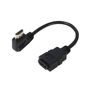 （まとめ）変換名人 HDMI L型ケーブル延長20（左L） HDMI-CA20LL【×5セット】 - 拡大画像