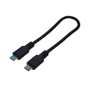 （まとめ）変換名人 USBケーブル20 micro（オス）to micro（オス） USBMCA／A20F【×10セット】 - 拡大画像
