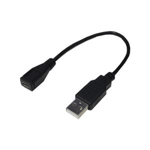（まとめ）変換名人 USBケーブル20 A（オス） to micro（メス） USBAA／MCB20【×10セット】 - 拡大画像
