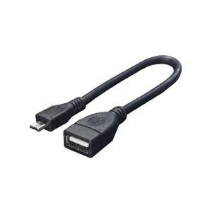 （まとめ）変換名人 USBケーブル20 A（メス） to micro（オス） USBAB／MCA20【×10セット】 - 拡大画像