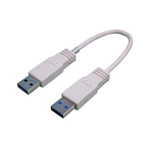 （まとめ）変換名人 USB3.0ケーブル A-A 20 クロス結線 USB3A-AX／CA20【×10セット】 - 拡大画像