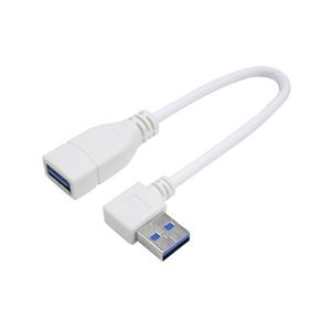 （まとめ）変換名人 USB3.0L型ケーブル延長20（右L） USB3A-CA20RL【×5セット】 - 拡大画像