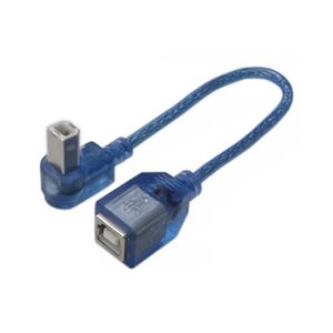 （まとめ）変換名人 USB BtypeL型ケーブル延長20（上L） USBB-CA20UL【×10セット】 - 拡大画像