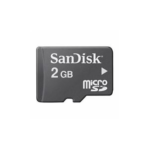 （まとめ）SanDisk microSD 2GB SDアダプター付 プラケース入り SDSDQ-2048-BULK【×5セット】 - 拡大画像