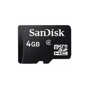 （まとめ）SanDisk microSDHC 4GB UHS-1 C4 SDアダプター付 プラケース入り SDSDQAB-004G-BULK【×5セット】 - 拡大画像