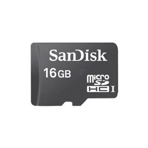 （まとめ）SanDisk microSDHC 16GB Class4 SDアダプター付 プラケース入り SDSDQAB-016G-BULK【×3セット】 - 拡大画像
