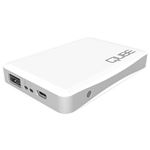 （まとめ）QUBE モバイルバッテリー ホワイト ADD-SL-002-W【×2セット】
