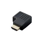 （まとめ）エレコム HDMI L字型アダプタ（タイプA-タイプA） 右向き AD-HDAAB03BK【×5セット】