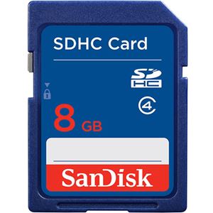 (まとめ)SanDisk SDHCカード 8GB Class4 海外パッケージ SDSDB-008G-B35【×5セット】 商品画像