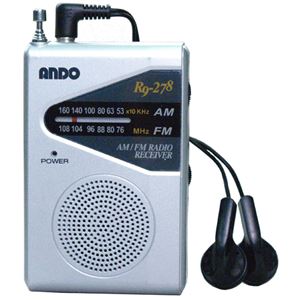 （まとめ）ANDO AM・FMポケットラジオ R9-278【×3セット】 - 拡大画像