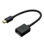 （まとめ）ミヨシ 4K対応miniDisplayPort-DPアダプタ ブラック DPA-4KDP01／BK【×3セット】