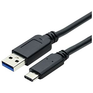 （まとめ）ミヨシ USB3.1ケーブル C-Aコネクタ 1m 黒 USB-CA310／BK【×2セット】 - 拡大画像
