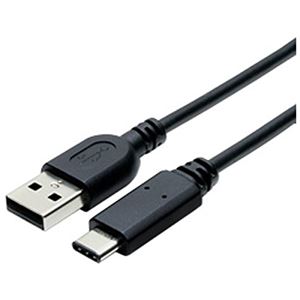 （まとめ）ミヨシ USB2.0ケーブル C-Aコネクタ 1m 黒 USB-CA210／BK【×3セット】 - 拡大画像