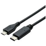 （まとめ）ミヨシ USB2.0ケーブル C-microBコネクタ 1m 黒 USB-CM210／BK【×3セット】