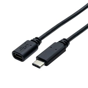 （まとめ）ミヨシ USB2.0変換ブラック C-microBコネクタ 0.15m 黒 USB-CM2／BK【×3セット】 - 拡大画像