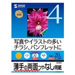 （まとめ）サンワサプライ インクジェット両面印刷紙・薄手 JP-ERV4NA4N【×5セット】