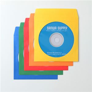 （まとめ）サンワサプライ DVD・CDペーパースリーブケース FCD-PS100MXN【×5セット】 - 拡大画像