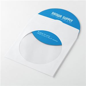 （まとめ）サンワサプライ DVD・CDペーパースリーブケース FCD-PS100WN【×5セット】 - 拡大画像