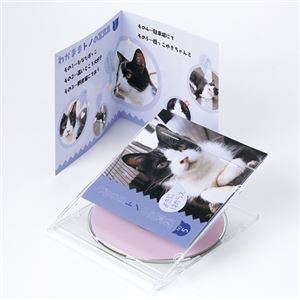 （まとめ）サンワサプライ インクジェットCD・DVDケースカード（見開き・つやなしマット） JP-IND2N【×5セット】 - 拡大画像