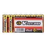 （まとめ）オーム電機 アルカリ乾電池 Vシリーズ 単3形×8本パック LR6S8PV LR6S8PV【×10セット】