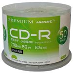 （まとめ）PREMIUM HIDISC 高品質 CD-R 700MB 50枚スピンドル データ用 52倍速対応 白ワイドプリンタブル HDVCR80GP50【×3セット】