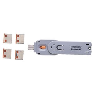 (まとめ)サンワサプライ USBコネクタ取付けセキュリティ SL-46-D【×2セット】 - 拡大画像
