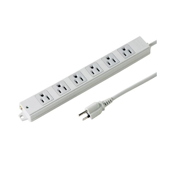 サンワサプライ 工事物件タップ(6個口・3m) TAP-K6N-3f00