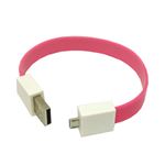 (まとめ)3Aカンパニー Loop/ループ microUSBケーブル 0.2m ピンク 充電/データ転送対応 LOOP-USB02PK【×10セット】