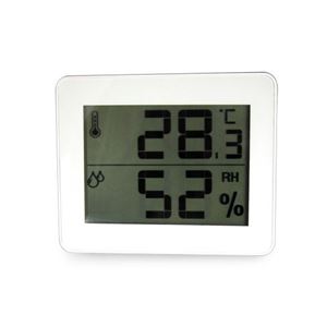 (まとめ)YAZAWA デジタル温湿度計 ホワイト DO01WH【×3セット】 商品画像