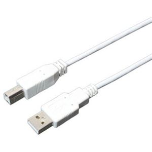 (まとめ)ミヨシ USBスリムケーブル AtoB 1m ホワイト USB-N10S/WH【×10セット】 - 拡大画像