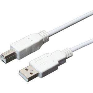 (まとめ)ミヨシ USBケーブル AtoB 1.5m ホワイト USB-N15/WH【×10セット】 - 拡大画像