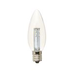 (まとめ)YAZAWA C32形LEDランプ電球色E17ホワイト LDC1LG32E17W3【×5セット】