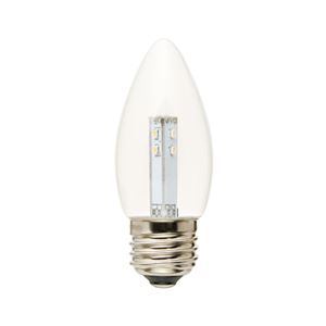 (まとめ)YAZAWA C37形LEDランプ電球色E26クリア LDC1LG373【×5セット】 - 拡大画像