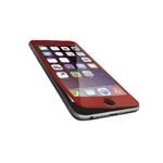 (まとめ)エレコム iPhone6s/6用液晶保護ガラス/フレーム付/レッド PM-A15FLPGGORD【×2セット】