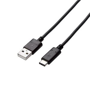 (まとめ)エレコム USB2.0ケーブル(認証品、A-C) U2C-AC15NBK【×3セット】 - 拡大画像