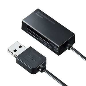 (まとめ)サンワサプライ USB2.0カードリーダー ADR-MSDU3BK【×3セット】