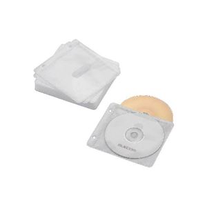 (まとめ)エレコム Blu-ray・CD・DVD対応不織布ケース 2穴 CCD-NBWB60WH【×10セット】 - 拡大画像