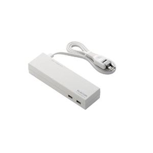 (まとめ)エレコム USB・タップ T-U01-22241WH【×2セット】 商品画像