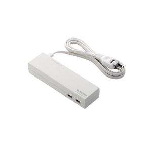 (まとめ)エレコム USB・タップ T-U01-22242WH【×2セット】 - 拡大画像