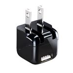 (まとめ)サンワサプライ 超小型USB充電器(1A出力・ブラック) ACA-IP32BKN【×3セット】
