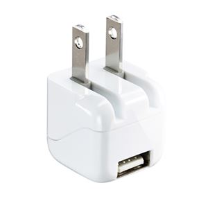 (まとめ)サンワサプライ 超小型USB充電器(1A出力・ホワイト) ACA-IP32WN【×3セット】