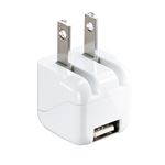 (まとめ)サンワサプライ 超小型USB充電器(1A出力・ホワイト) ACA-IP32WN【×3セット】
