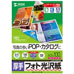 サンワサプライ カラーレーザー用フォト光沢紙・厚手 LBP-KAGNA3N