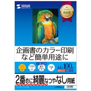 (まとめ)サンワサプライ インクジェットスーパーファイン用紙(A3) JP-EM4NA3N2【×3セット】 商品画像