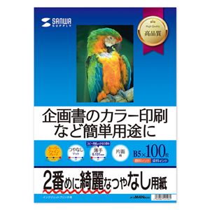(まとめ)サンワサプライ インクジェットスーパーファイン用紙(B5) JP-EM4NB5N【×5セット】 商品画像