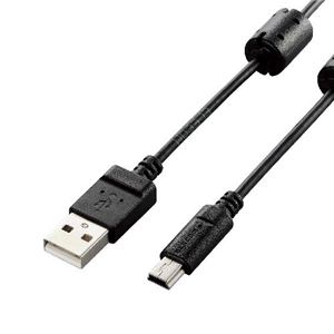 (まとめ)エレコム デジカメ用USBケーブル(miniB) DGW-MF05BK【×5セット】 - 拡大画像